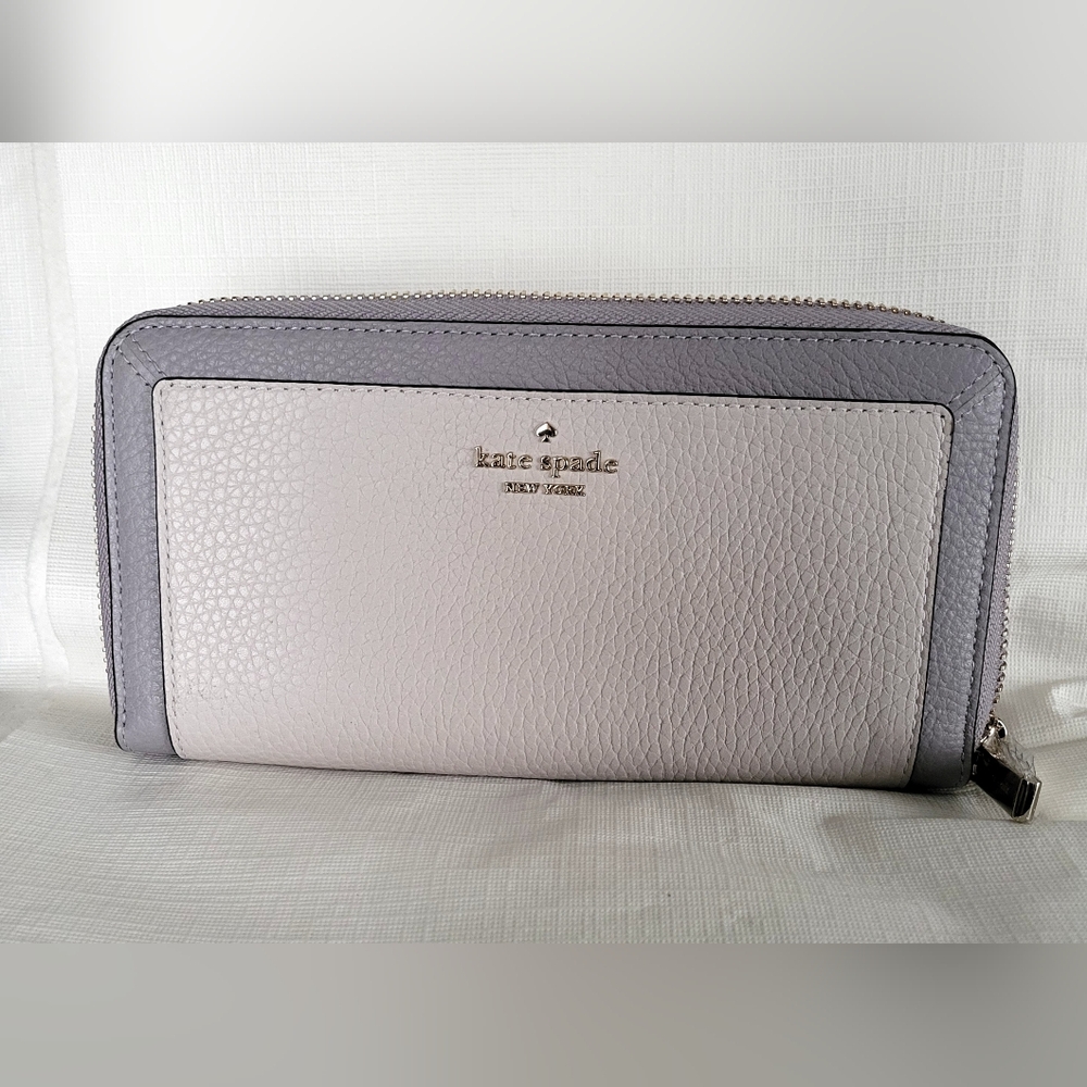 Genuine Kate Spade Lena Large Colorblock Continental Zip Around Wallet - Picture 2 of 8